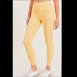 NWT - MONO B - Essential Performance High-Waisted Leggings (Yellow / Small)